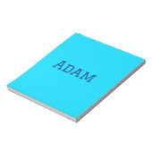 Bloc-note Bleu violet ajouter un nom de texte retour à l'éco (Tourné)