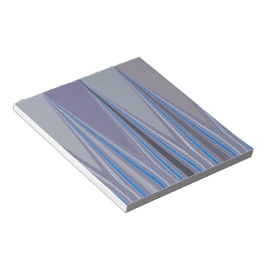 Bloc-note Bleu, violet, gris Chevron Art Imprimer (Incliné)