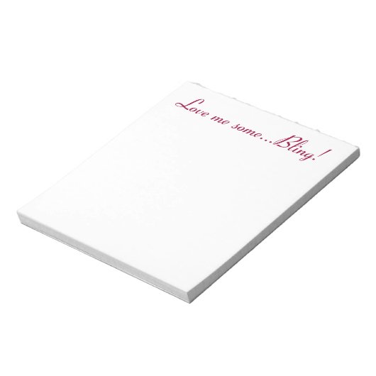 Bloc-note Bling Love Shiny Sparkly Girly Bijoux (Tourné)