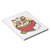 Bloc-note Bliss de cacao d'hiver - Chien mignon en mode Mug (Incliné)