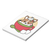 Bloc-note Bliss de cacao d'hiver - Chien mignon en mode Mug (Tourné)