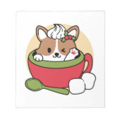 Bloc-note Bliss de cacao d'hiver - Chien mignon en mode Mug (Devant)