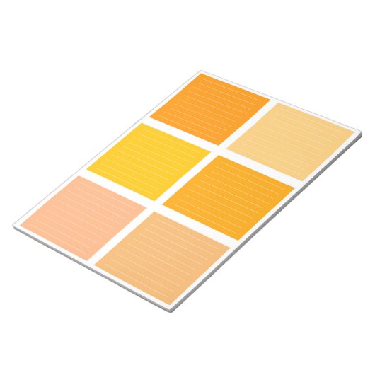 Bloc-note Bloc de couleur orange jaune (Incliné)