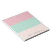 Bloc-note Bloc de couleur pastel personnalisé (Incliné)