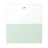 Bloc-note Bloc de couleur pastel vert et blanc pour faire de (Devant)