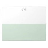 Bloc-note Bloc de couleur pastel vert et blanc pour faire de (Devant)
