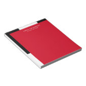 Bloc-note Bloc de couleur simple rouge noir et blanc avec no (Incliné)