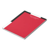 Bloc-note Bloc de couleur simple rouge noir et blanc avec no (Tourné)