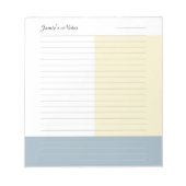 Bloc-note Bloc de couleur simple tendance (Devant)