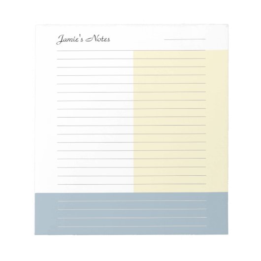 Bloc-note Bloc de couleur simple tendance (Devant)