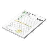 Bloc-note Bloc de logos commerciaux | Reçu de facture de pai (Tourné)