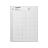 Bloc-note Bloc de papier graphique sur mesure avec logo, gri (Tourné)