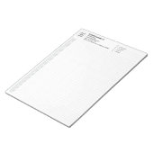 Bloc-note Bloc de papier graphique sur mesure avec logo, gri (Incliné)
