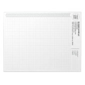 Bloc-note Bloc de papier graphique sur mesure avec logo, gri (Devant)