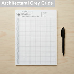 Bloc-note Bloc de papier graphique sur mesure avec logo, gri