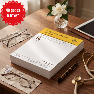 Bloc-note Bloc de prescription médicale personnalisable RX 5