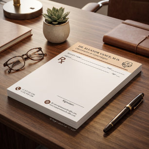 Bloc-note Bloc de prescription médicale RX personnalisable