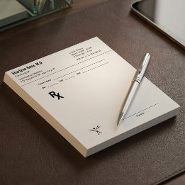 Bloc-note Bloc de prescription médicale RX personnalisable e