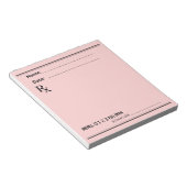 Bloc-note Bloc de prescription Rx – Écrivez vos propres note (Incliné)