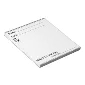 Bloc-note Bloc de prescription Rx – Écrivez vos propres note (Incliné)