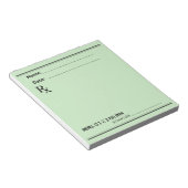 Bloc-note Bloc de prescription Rx – Écrivez vos propres note (Incliné)