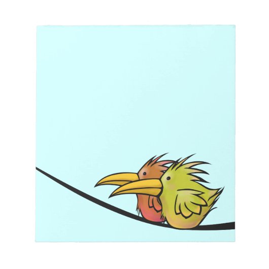Bloc-note Bloc-notes, 2 oiseaux sur un fil (Devant)