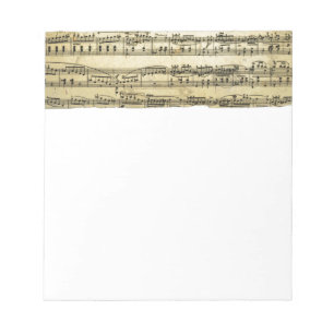 Bloc-note Bloc - notes antique de feuille de score de