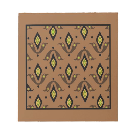 Bloc-note Bloc-notes, Brown, Noir, Vert, Motif Or (Devant)