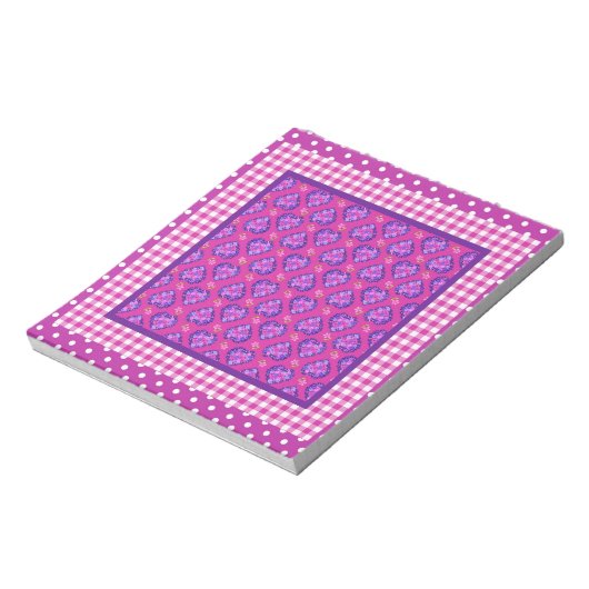 Bloc-note Bloc-notes, Coeurs et Fleurs, Chèques et Pointe Po (Tourné)