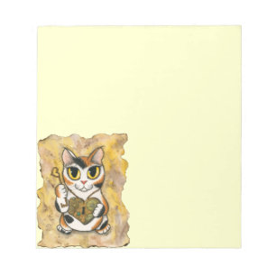 Bloc-note Bloc - notes de clé de pendentif de coeur de chat