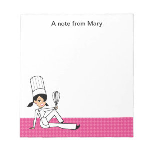 Bloc-note Bloc - notes de recette de fille de bande dessiné
