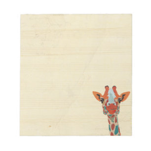 Bloc-note Bloc - notes jetant un coup d'oeil ambre de girafe