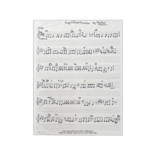 Bloc-note Bloc - notes manuscrit de musique de feuille