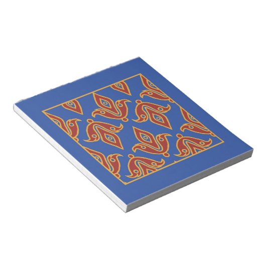 Bloc-note Bloc-notes, Rouge, Bleu, Motif Gold Fleur de Lys (Incliné)