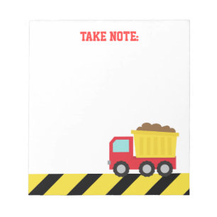 Bloc-note Bloc - notes rouge et jaune de construction de