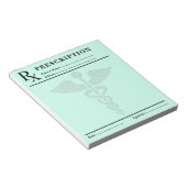 Bloc-note Bloc ordonnance RX modifiable Caducée de médecin (Incliné)
