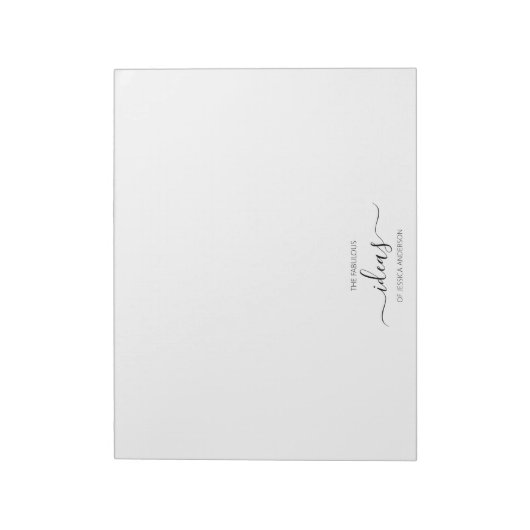 Bloc-note Bloc-papier pour idées blanches simples (Tourné)