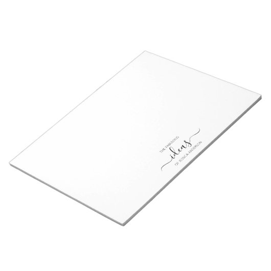 Bloc-note Bloc-papier pour idées blanches simples (Incliné)