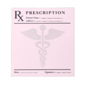 Bloc-note Bloc RX ordonnance modifiable Caducée de docteur (Devant)