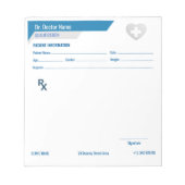 Bloc-note Bloc RX personnalisable pour les médecins - Bloc d (Devant)