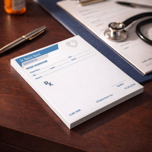 Bloc-note Bloc RX personnalisable pour médecins - Bloc d'ord