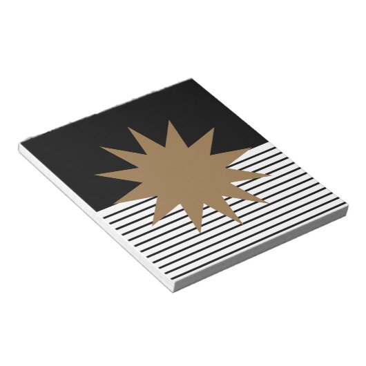 Bloc-note Blocage noir blanc et soleil Brown (Incliné)