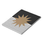 Bloc-note Blocage noir blanc et soleil Brown (Tourné)