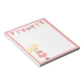 Bloc-note Blonde mignonne Anniversaire fille et chiot (Incliné)