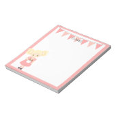 Bloc-note Blonde mignonne Anniversaire fille et chiot (Tourné)