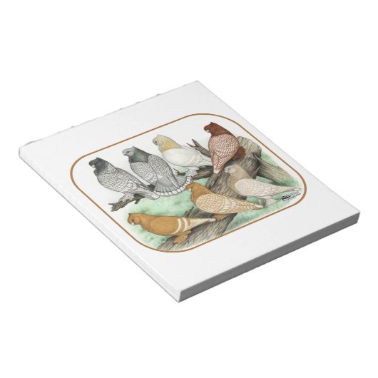 Bloc-note Blondinettes de pigeons de frill classique (Incliné)