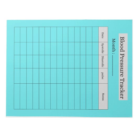 BLOC-NOTE BLOOD PRESSURE TRACKER (Devant)