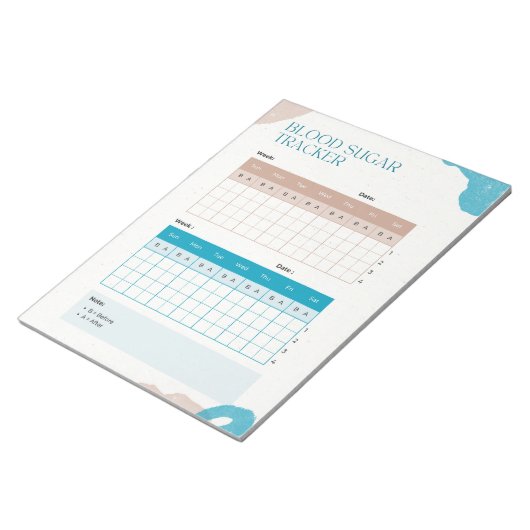 Bloc-note Blood Sugar Weekly Tracker (Incliné)