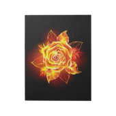 Bloc-note Blooming Fire Rose (Tourné)