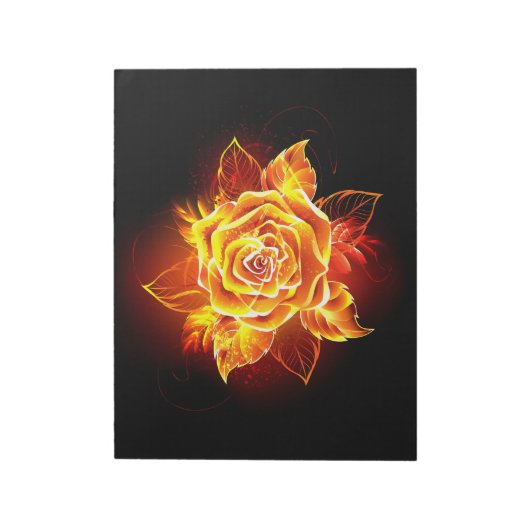 Bloc-note Blooming Fire Rose (Tourné)